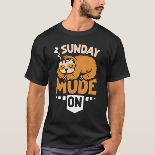 日曜日モードのスロー Tシャツ (正面)