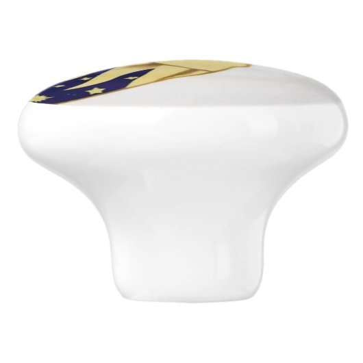 日曜日及び満月様顔貌のドアまたは引出しの引き セラミックノブ (側面)