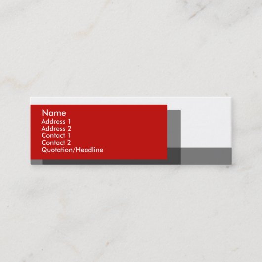 日曜日日曜日のプロフィールカード スキニー名刺 (正面)