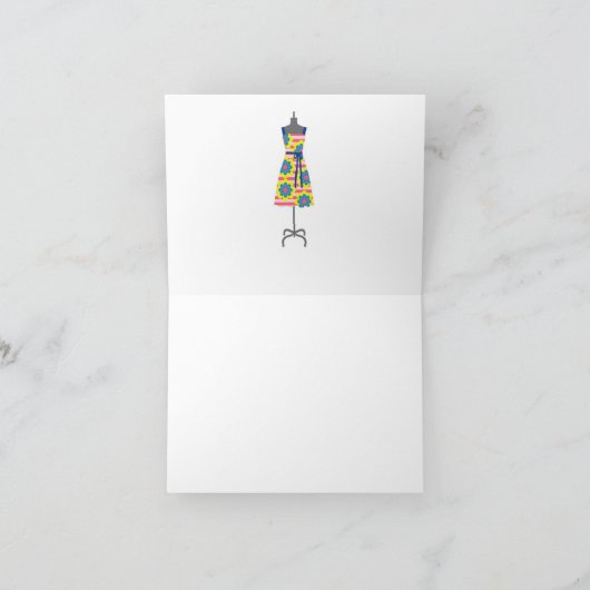 日曜日服はメッセージカード感謝していしています サンキューカード (内部)