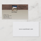 日曜日背景の素朴な納屋木ボーダーは衰退しました 名刺 (正面/裏面)