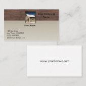 日曜日背景の素朴な納屋木ボーダーは衰退しました 名刺 (正面/裏面)