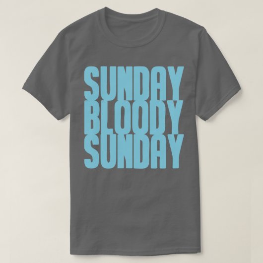 日曜日血サンデーブルー Tシャツ (デザイン正面)
