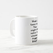 日曜日行に会合の帽子 コーヒーマグカップ (正面左)