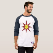 日曜日3/4の袖のTシャツを賞賛して下さい Tシャツ (正面フル)