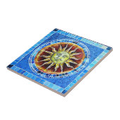 "日曜日"の-小さい陶磁器の写真のタイル(4.25" x 4.25") タイル (側面)