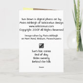 日曜日 カード (裏面)