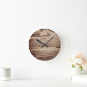 日曜日、ノルマンディーc.1857 (セピア色の写真の効果 ラウンド壁時計 (ホーム)