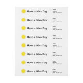 日曜日 ラップアラウンドラベル (シート)