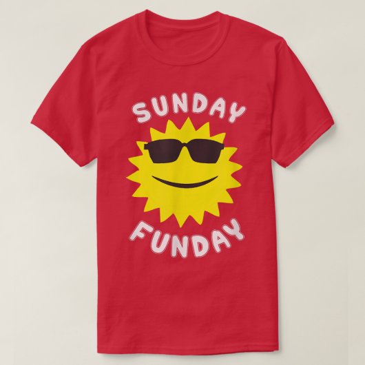 日曜日(日)の休日(おもしろい日) Tシャツ (デザイン正面)