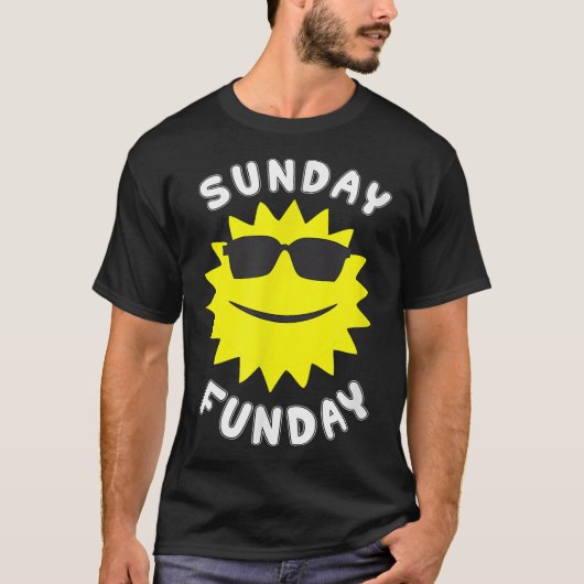 日曜日(日)の休日(おもしろい日) Tシャツ (正面)