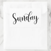 日曜日 – 書道/レタリングシール 長方形シール (バッグ)