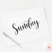 日曜日 – 書道/レタリングシール 長方形シール (封筒)