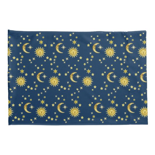 日曜日、月及び星 枕カバー (裏面-右)