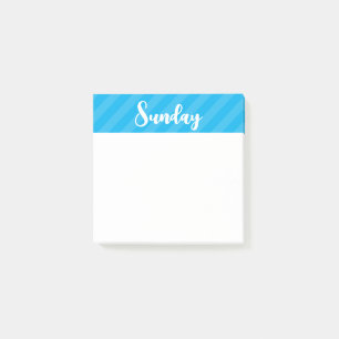 日曜日 – 青 – 週の日- Post It Notes ポストイット