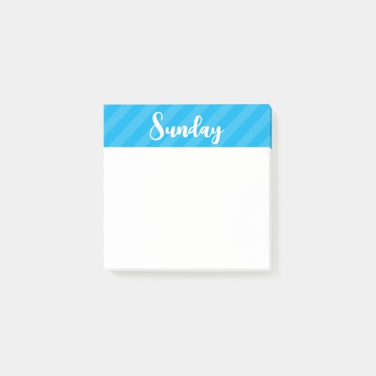 日曜日 – 青 – 週の日- Post It Notes ポストイット (正面)