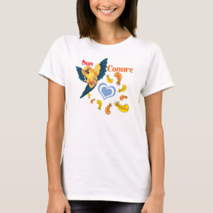 日曜日ConureのかわいこちゃんのTシャツ(Lt) Tシャツ