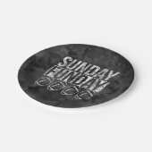 日曜日Fundayのヴィンテージのフットボール ペーパープレート (アングル)