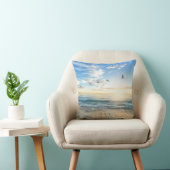 日曜日Sky。 海。 砂。 ビーチ場面 クッション (椅子)