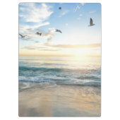 日曜日Sky。 海。 砂。 ビーチ場面 クリップボード (裏面)