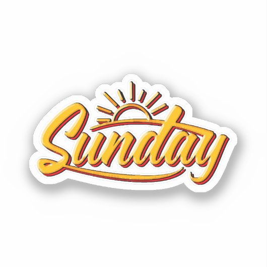 日曜最高のの夏 シール (正面)