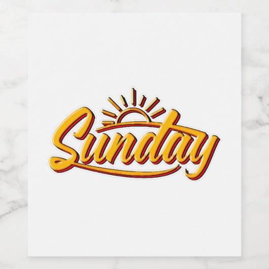 日曜最高のの夏 ワインラベル (シングルラベル)