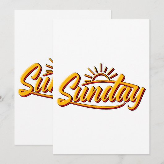 日曜最高のの夏 招待状 (正面/裏面)