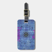 日曜最高の日:デニインスパイアム抽象芸術デザイン ラゲッジタグ (正面縦)