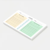 日替えオーガナイザー – 仕事リスト – 家族の家事 ポストイット (アングル)