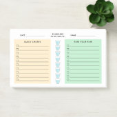 日替えオーガナイザー – 仕事リスト – 家族の家事 ポストイット (オフィス)