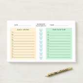 日替えオーガナイザー – 仕事リスト – 家族の家事 ポストイット (デスク)