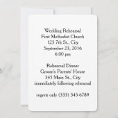 日最高ののリハ結婚ーサル招待状 – ピンク&タン 招待状 (裏面)