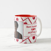 日最高のの丸パーソナライズされたお母さん写真 ツートーンマグカップ (正面右)