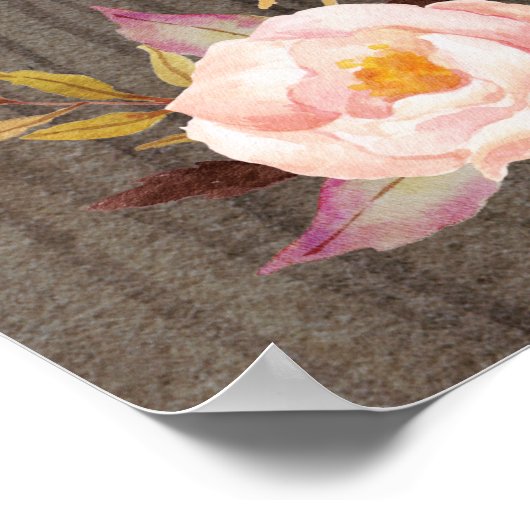 日最高のの日程の結婚標識 ポスター (角)