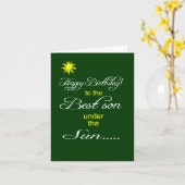 日最高のハッピーバースデー願い カード (黄色い花)