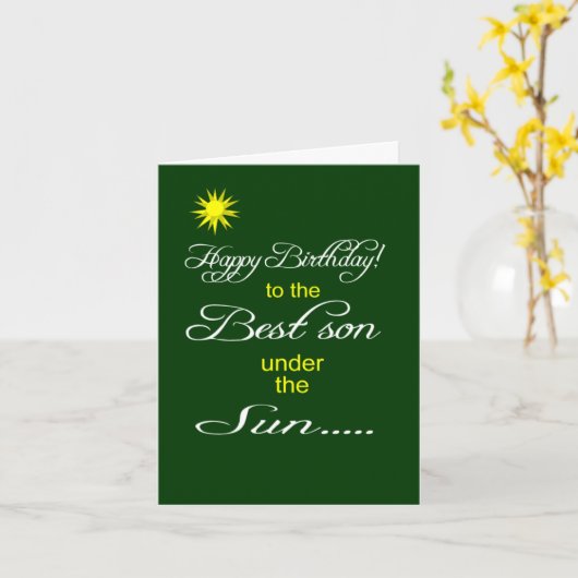 日最高のハッピーバースデー願い カード (黄色い花)