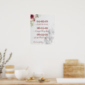 日最高のフローラの日結婚Yes日の記号 ポスター (キッチン)