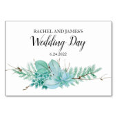 日最高の付アイディアウェディングシャワー多糖カード テーブルナンバー (裏面)