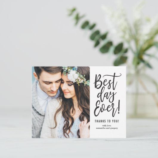 日最高の付EVER EDITABLE COLORありがとうはがき ポストカード (スタンド正面)