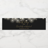 日最高の刻の文字列が黒と金ゴールドの結婚光 ペットボトルラベル (シングルラベル)