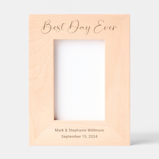 日最高の前4x6カスタマイズ可能なフォトフレーム写真 レーザー彫刻フレーム (正面)