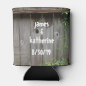 日最高の前！パーソナライズされた結婚式の引き出物 缶クーラー (裏面)