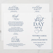 日最高の前、式の折り畳み式のプ結婚ログラム (正面/裏面)