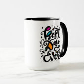 日最高の前、手書き マグカップ (正面右)