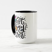 日最高の前、手書き マグカップ (正面左)