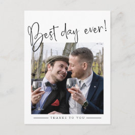 日最高の前!結婚感謝 案内ポストカード