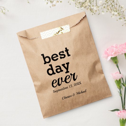 日最高の名パーソナライズされた名の結婚処理 フェイバーバッグ (封をした状態)