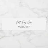 日最高の常ミニマルなクリーンシンプル結婚式 ペットボトルラベル (シングルラベル)