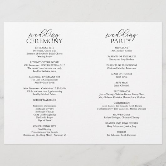 日最高の式結婚折畳み式 (裏面)