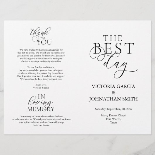 日最高の式結婚折畳み式 (正面)